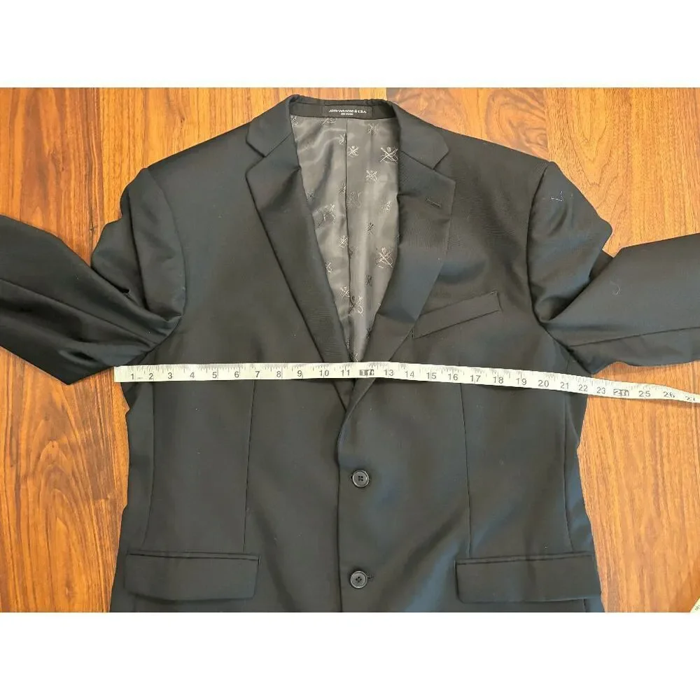 John Varvatos Men's Black Notch Lapel Long Sleeve Solid USA Blazer Size 39